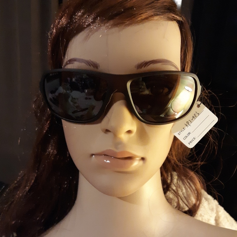 Plastic Black Matte Finished Reflective Sunglasses
